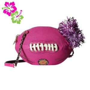 BETSEY JOHNSON RARE PINK FOOTBALL CROSSBODY